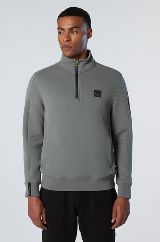 Pulover od piké scuba tkanine s djelomičnim kopčanjem