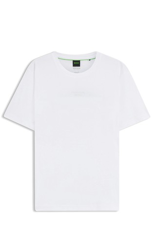 Porsche x BOSS mercerised-cotton T-shirt with rear graphic