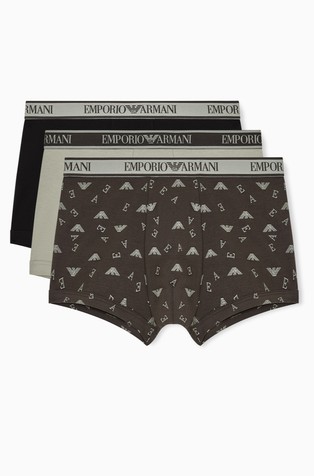 Three-pack of boxer briefs with logo waistband