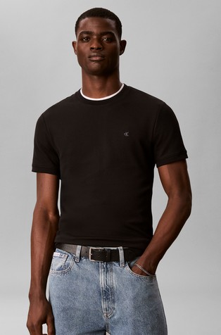 Slim fit majica od mješavine pamuka