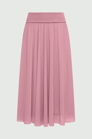 Duga zvonasta suknja od žoržeta