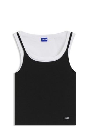 Extra-slim fit pamučna majica sa slojevitim izgledom