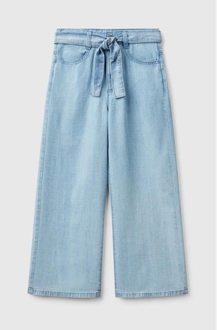 Wide fit trousers with sash