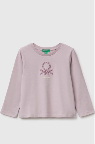 Long-sleeved T-shirt with puffy print