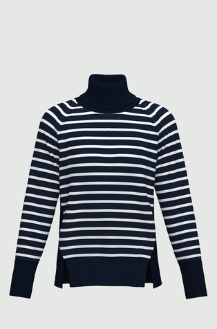 High-neck sweater viscose blend