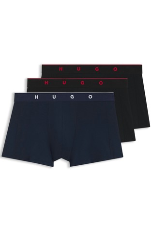 3-pack of trunks with logo waistband