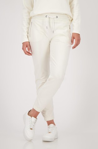 Pamučne hlače s izgledom kože