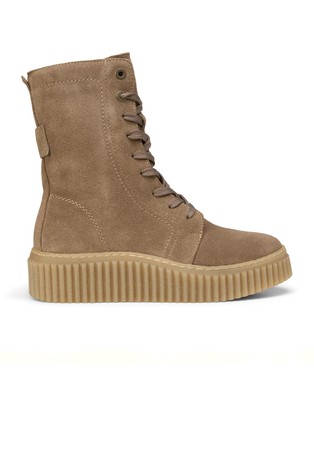 Gležnjače od brušene kože s vezicama