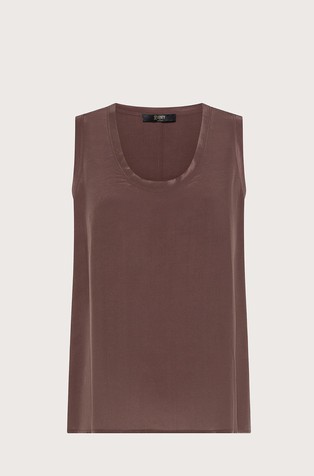 Majica bez rukava od viskoze i svile