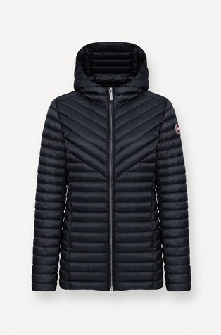 Water-repellent long lightweight down jacket