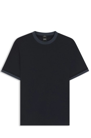 Slim fit majica kratkih rukava od merceriziranog pamuka