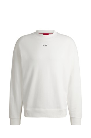 Pamučni pulover s frotirnom unutrašnjošću i otisnutim logotipom