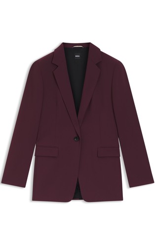 Regular fit sako od krep tkanine