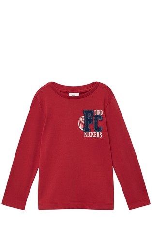 Pamučna majica dugih rukava s čupavom aplikacijom