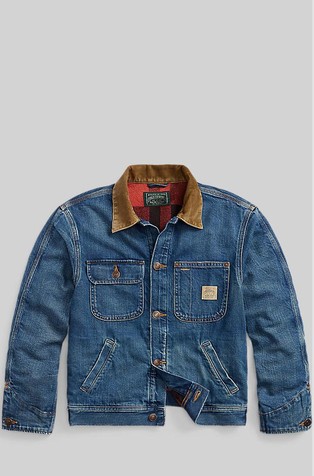 Denim jakna s baršunastim ovratnikom