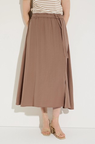 Flared midi skirt