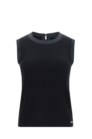 Rebrasta majica bez rukava od mješavine pamuka