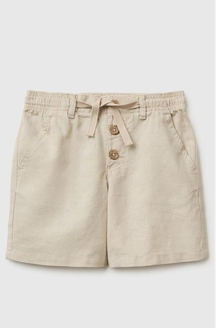 Linen blend shorts