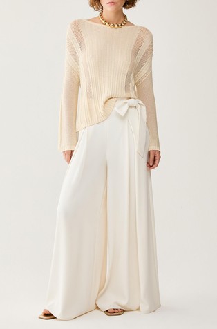 Culotte hlače s trakom za vezanje