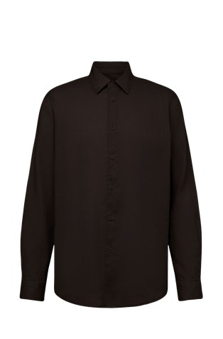 Regular fit shirt in linen-cotton mix