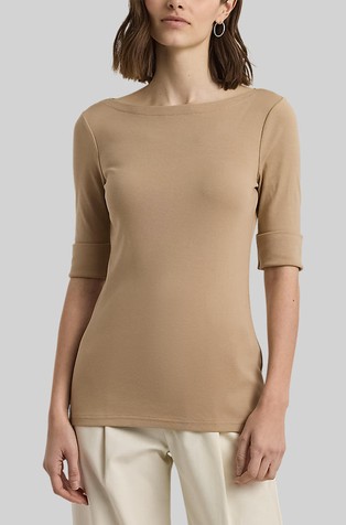 Majica od rastezljivog pamuka s 3/4 rukavima