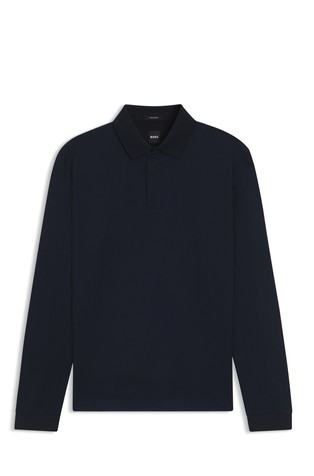 Polo majica dugih rukava od merceriziranog pamuka