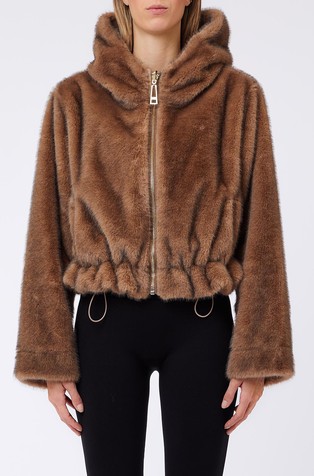 Reversible jacket with hood