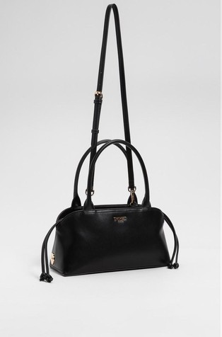 Bowler bag with printed clutch