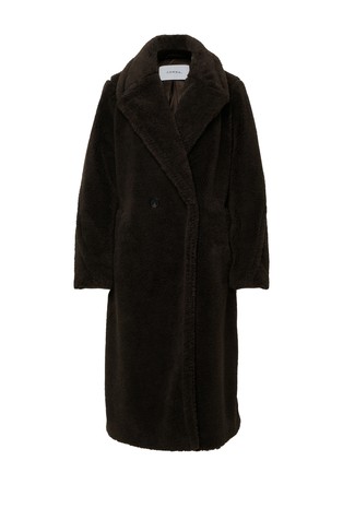 Loose coat made from teddy plush