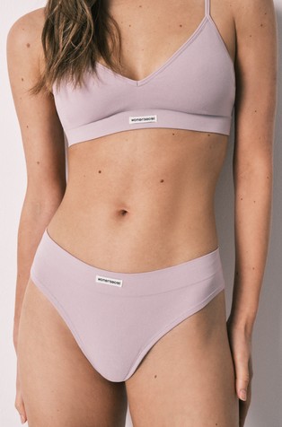 Seamless ribbed thong