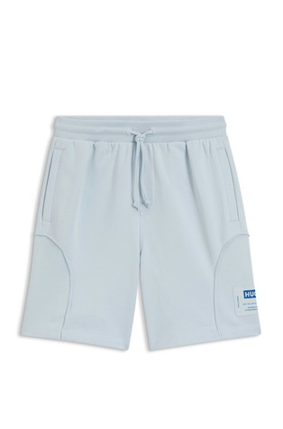 Cotton-blend shorts with logo label