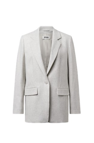 Single-breasted blazer in wool-blend