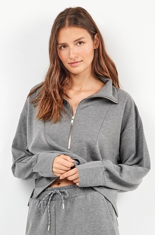 Pulover od mješavine viskoze s djelomičnim kopčanjem