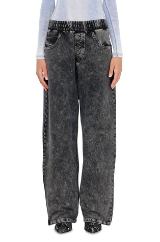 Sweatpants with denim effect