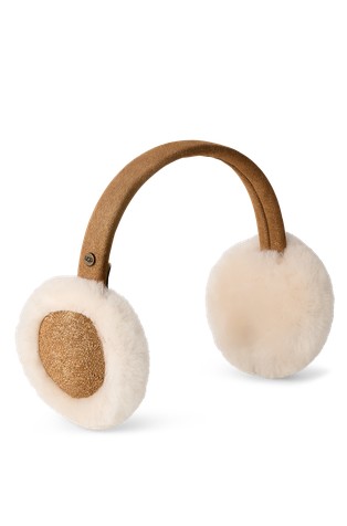 Kožni grijači za uši s metalnim sjajem