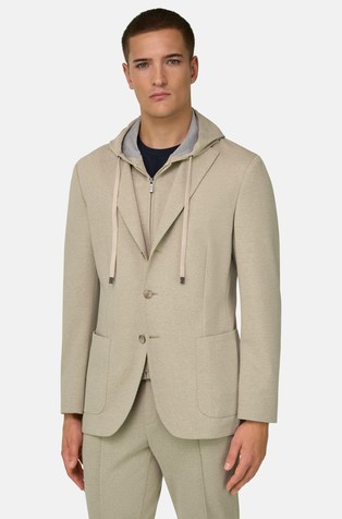 Madison Jacket in a Stretch Cotton Blend With Removable Hood