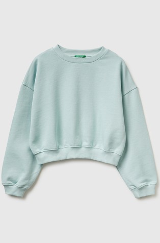 Cropped fit cotton sweatshirt