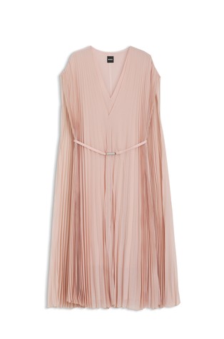 Plisirana haljina od šifona s gornjim dijelom u stilu ogrtača