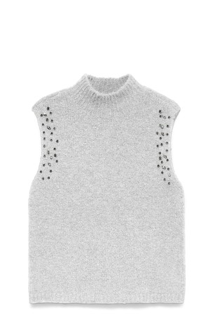 VMTORPA Knitted vest with rhinestones