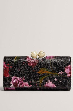 Kožna pismo torbica s cvjetnim uzorkom