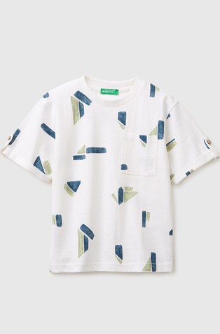 Majica s uzorkom od mješavine lana