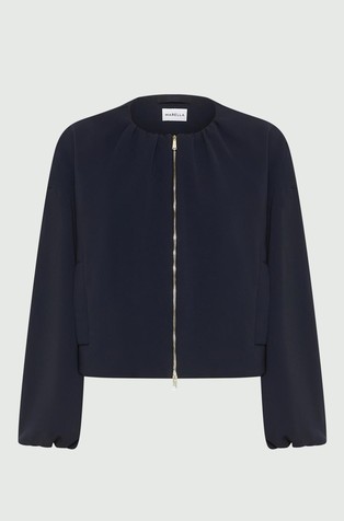 Relaxed fit jakna od krep tkanine