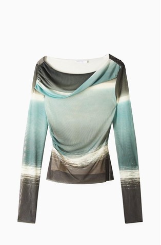 Majica od tila s prelijevajućim bojama