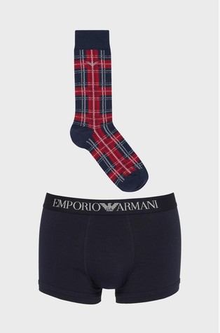 Komplet bokserica i kariranih čarapa u poklon kutiji