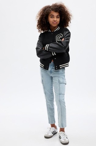 Cargo jeans hlače za djevojčice