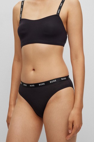 Gaćice od viskoze s logo obrubom