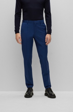 Elegantne slim fit hlače od mješavine vune