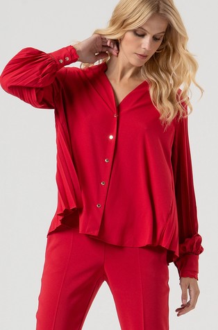 Oversized fit bluza s plisiranim rukavima i stražnjom stranom