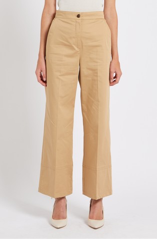 Cropped hlače od rastezljivog pamuka