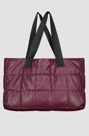 Quilted tote bag in faux-leather
